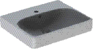 GE Smyle Square Handwaschbecken, 50x41cm m. Hl., m. Ül., weiß