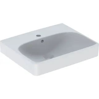 Geberit Smyle Square Handwaschbecken, 50x41cm mit Hahnloch, mit Überlauf, weiß – Bild 2