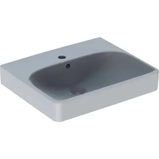 Geberit Smyle Square Handwaschbecken, 50x41cm mit Hahnloch, mit Überlauf, weiß, KeraTect – Bild 2