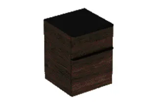 GE Smyle Square Seitenschrank mit 2 Schubladen, 45x60x47cm, Nussbaum