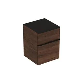 Geberit Smyle Square Seitenschrank mit 2 Schubladen, 45x60x47cm, Nussbaum – Bild 2