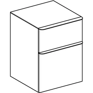 Geberit Smyle Square Seitenschrank mit 2 Schubladen, 45x60x47cm, Nussbaum – Bild 3
