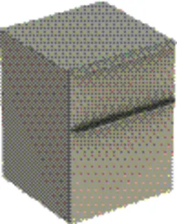 GE Smyle Square Seitenschrank mit 2 Schubladen, 45x60x47cm, sand-grau
