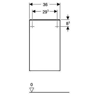 Geberit Smyle Square Seitenschrank mit einer Tür links, 36x60x32,6cm, Nussbaum – Bild 5