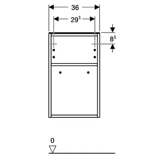 Geberit Smyle Square Seitenschrank, offen 36x60x29,9cm, Nussbaum – Bild 4