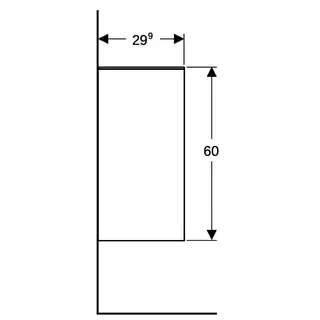 Geberit Smyle Square Seitenschrank, offen 36x60x29,9cm, Nussbaum – Bild 5