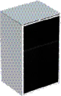 GE Smyle Square Seitenschrank, offen 36x60x29,9cm, weiß