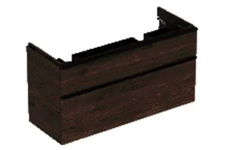 GE Smyle Square Unterschrank für DWT m. 2 Schubl., 118,4x61,7x47cm, Nussbaum