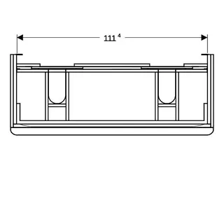 Geberit Smyle Square Unterschrank für DWT m. 2 Schubl., 118,4x61,7x47cm, sand-grau – Bild 5