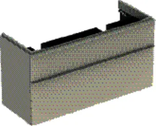 GE Smyle Square Unterschrank für DWT m. 2 Schubl., 118,4x61,7x47cm, sand-grau