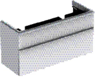 GE Smyle Square Unterschrank für DWT m. 2 Schubladen, 118,4x61,7x47cm, weiß