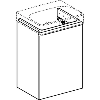 Geberit Smyle Square US für HWB, m. 1 Tür rechts 44,2x61,7x35,6cm, sand-grau – Bild 3