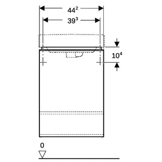 Geberit Smyle Square US für HWB, m. 1 Tür rechts 44,2x61,7x35,6cm, sand-grau – Bild 4