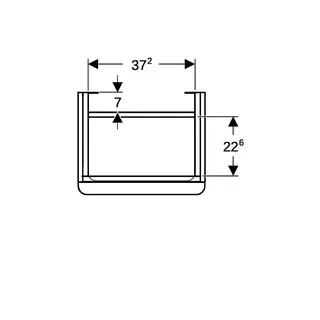 Geberit Smyle Square US für HWB, m. 1 Tür rechts 44,2x61,7x35,6cm, sand-grau – Bild 5