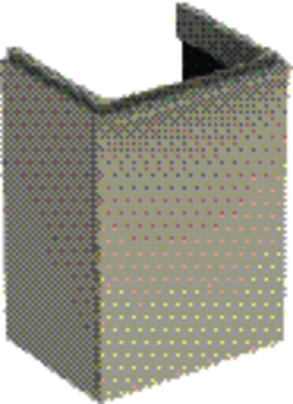 Geberit Smyle Square US für HWB, m. 1 Tür links 44,2x61,7x35,6cm, sand-grau