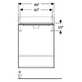 Geberit Smyle Square US für HWB, m. 1 Tür links 49,2x61,7x40,6cm, sand-grau – Bild 4