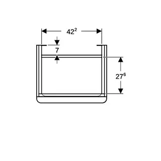 Geberit Smyle Square US für HWB, m. 1 Tür links 49,2x61,7x40,6cm, sand-grau – Bild 5