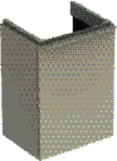 GE Smyle Square US für HWB, m. 1 Tür re 44,2x61,7x35,6cm, sand-grau