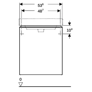 Geberit Smyle Square US für Waschtisch, m. 1 Tür links 53,6x61,7x43,3cm, sand-grau – Bild 4