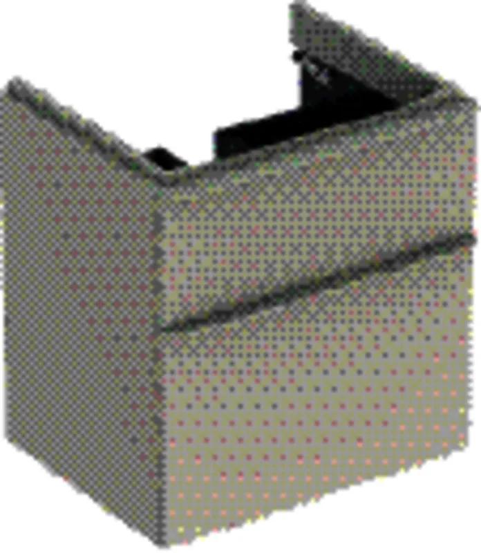 Geberit Smyle Square US für Waschtisch, m. 2 Schubl. 58,4x61,7x47cm, sand-grau
