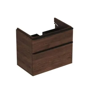 Geberit Smyle Square US für Waschtisch, m. 2 Schubl. 73,4x61,7x47cm, Nussbaum – Bild 2