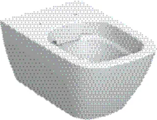 GE Smyle Square Wand-WC Tiefspüler geschlossene Form, Rimfree, weiß