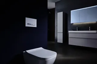 Geberit Smyle Square Wand-WC Tiefspüler geschlossene Form, Rimfree, weiß – Bild 4
