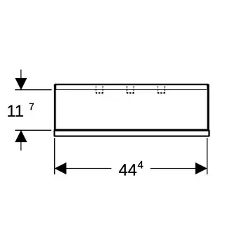 Geberit Smyle Square Wandablage 45x14,8x14,3cm, lava – Bild 5