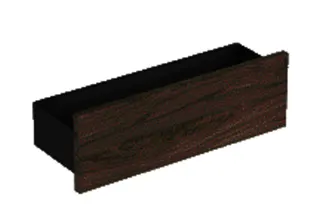 GE Smyle Square Wandablage 45x14,8x14,3cm, Nussbaum