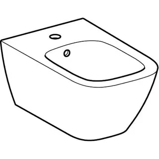 Geberit Smyle Square Wandbidet Befestigung verdeckt, mit Überlauf, weiß – Bild 4