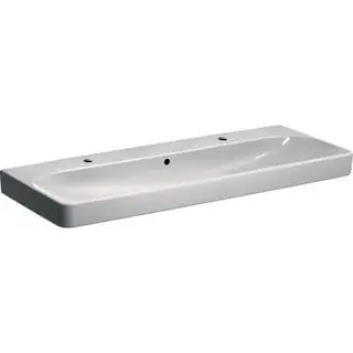 Geberit Smyle Square Waschtisch, 120x48cm zwei Hl., mit Überlauf, weiß – Bild 2