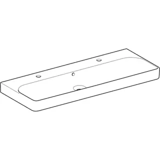 Geberit Smyle Square Waschtisch, 120x48cm zwei Hl., mit Überlauf, weiß – Bild 3