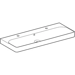 Geberit Smyle Square Waschtisch, 120x48cm zwei Hl., mit Überlauf, weiß, KeraTect – Bild 3