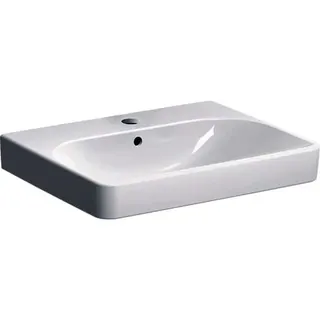 Geberit Smyle Square Waschtisch, 60x48cm mit Hahnloch, mit Überlauf, weiß – Bild 2