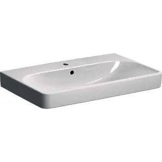 Geberit Smyle Square Waschtisch, 75x48cm mit Hahnloch, mit Überlauf, weiß – Bild 2