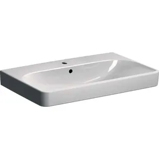 Geberit Smyle Square Waschtisch, 75x48cm mit Hahnloch, mit Überlauf, weiß, KeraTect – Bild 2