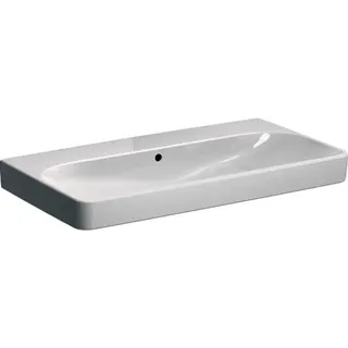Geberit Smyle Square Waschtisch, 90x48cm ohne Hahnloch, mit Überlauf, weiß – Bild 2