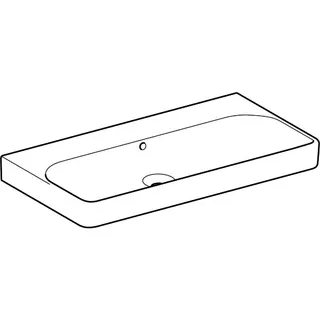 Geberit Smyle Square Waschtisch, 90x48cm ohne Hahnloch, mit Überlauf, weiß – Bild 3