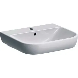 Geberit Smyle Waschtisch, 55x48cm mit Hahnloch, mit Überlauf, weiß – Bild 2