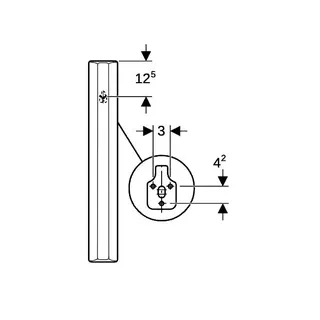 Geberit Urinaltrennwand Keramik 10x70x40cm, weiß – Bild 4