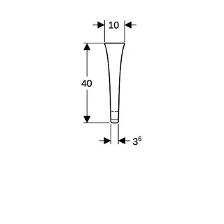 Geberit Urinaltrennwand Keramik 10x70x40cm, weiß – Bild 5