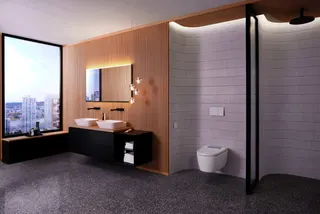 Wandbedienpanel f. Geberit AquaClean Sela, Glas weiß – Bild 3