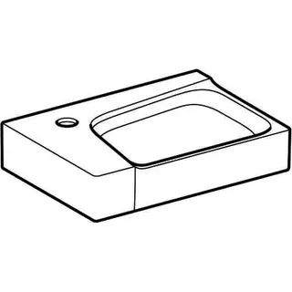 Geberit Xeno2 Handwaschbecken, 40x28cm Hahnloch links, ohne Überlauf, weiß, KeraTect – Bild 3
