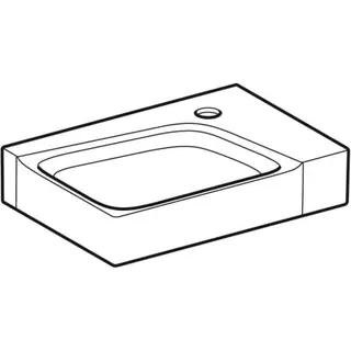 Geberit Xeno2 Handwaschbecken, 40x28cm Hahnloch rechts, ohne Überlauf, weiß, KeraTect – Bild 3