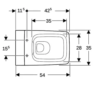 Geberit Xeno2 Wand-WC Tiefspüler geschlossene Form Rimfree, weiß KeraTect – Bild 5