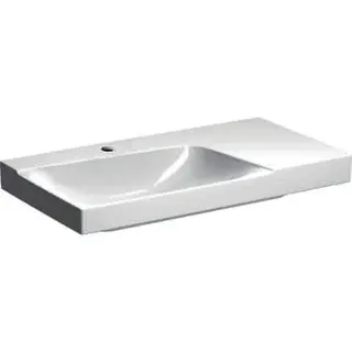 Geberit Xeno2 Waschtisch m. Ablg. rechts, 90x48cm mit Hahnloch, ohne Überlauf, weiß, KeraTect – Bild 2