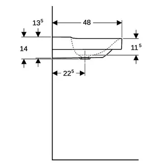 Geberit Xeno2 Waschtisch, 120x48cm ohne Hahnloch, ohne Überlauf, weiß, KeraTect – Bild 5