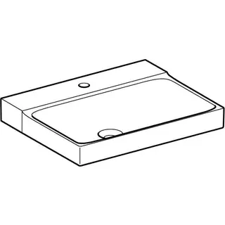 Geberit Xeno2 Waschtisch, 60x48cm mit Hahnloch, ohne Überlauf, weiß, KeraTect – Bild 3