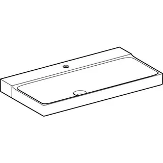 Geberit Xeno2 Waschtisch, 90x48cm mit Hahnloch, ohne Überlauf, weiß, KeraTect – Bild 3