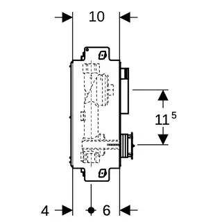 GIS Montageplatte mit 2 Wasserzähler- strecken mit UP-Absp.Vtl., 461.131.00.1 – Bild 5